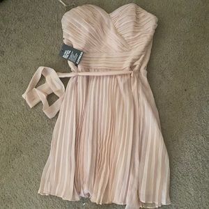 NWT Express Pink Pleated Cocktail Dress